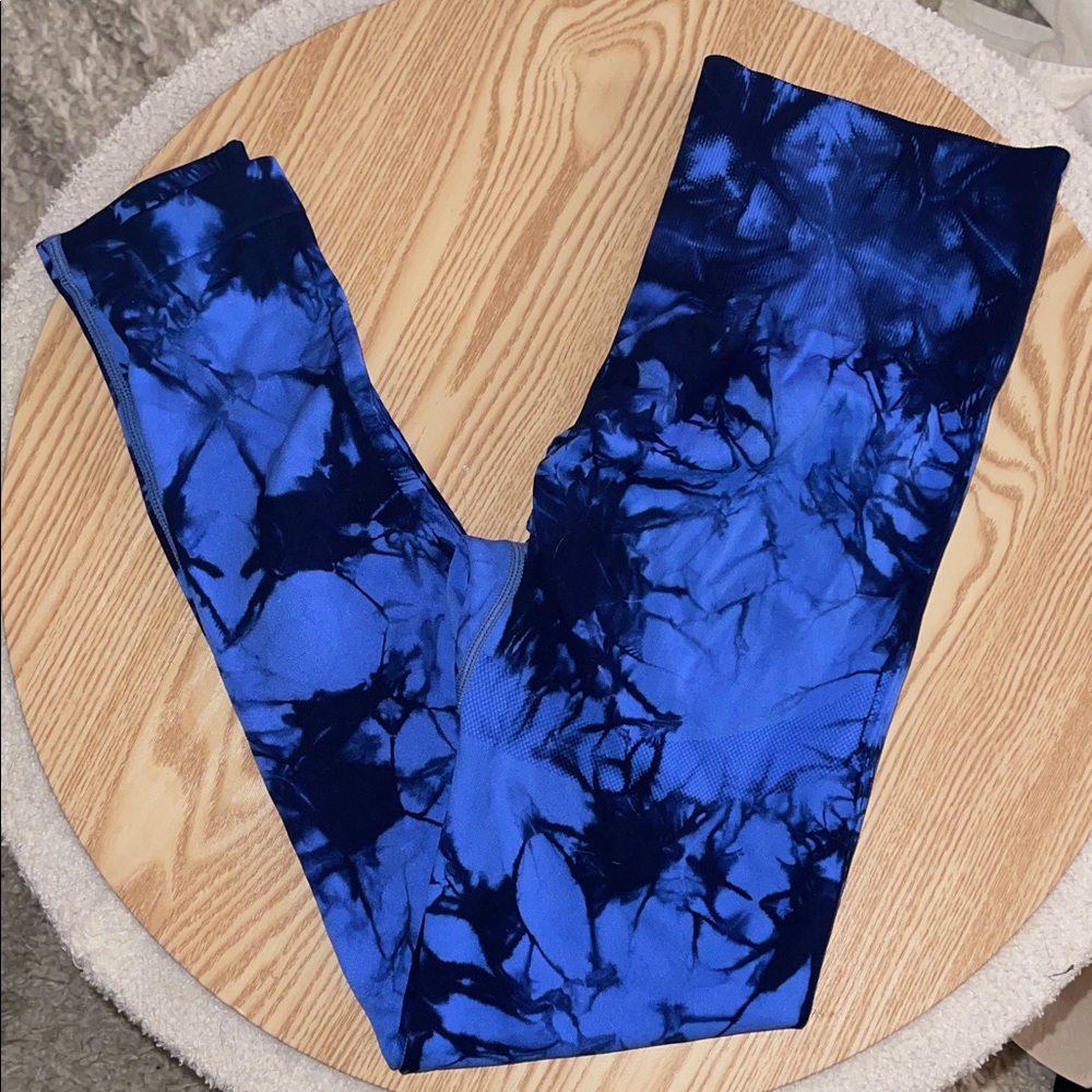 Blue Tie-Dye Leggings